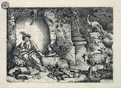 Circe Odüsszeusz társait állatokká alakítja alkotó: Giovanni Benedetto Castiglione