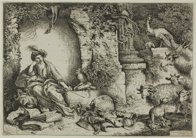 Circe Ulysses társaival állatokká változott alkotó: Giovanni Benedetto Castiglione