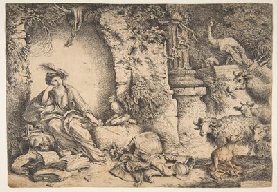 Circe Ulysses társaival állatokká változott, 1650-51. alkotó: Giovanni Benedetto Castiglione