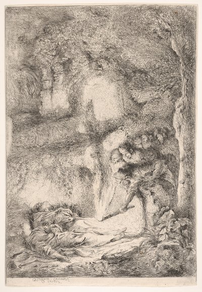 Szent Péter és Pál holttestének megtalálása, kb. 1647-51. alkotó: Giovanni Benedetto Castiglione