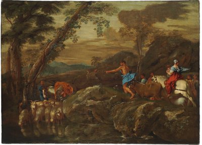 Jákob utazása, 1633 alkotó: Giovanni Benedetto Castiglione