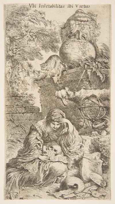 Melencholia, kb. 1645-1646. alkotó: Giovanni Benedetto Castiglione