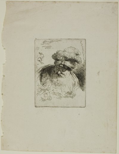 Öregember turbánnal alkotó: Giovanni Benedetto Castiglione