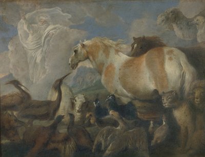 A teremtés, 17. század közepe. alkotó: Giovanni Benedetto Castiglione