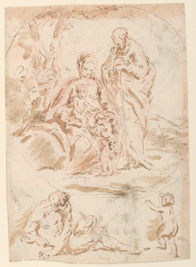 A Szent Család alkotó: Giovanni Benedetto Castiglione