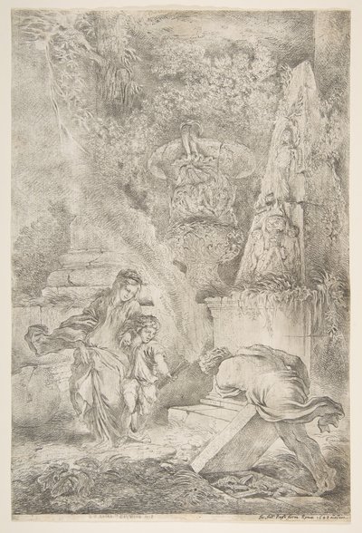 Thészeusz megtalálja apja karját, 1645, 1648. alkotó: Giovanni Benedetto Castiglione