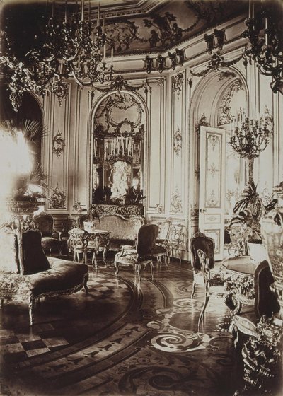 A Sztroganov-palota Szentpéterváron. Ovális nappali, 1860-as évek alkotó: Giovanni Bianchi