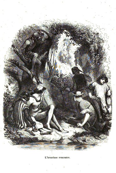 Dekameron - 5. nap, 6. novella - A boldog találkozás alkotó: Giovanni Boccaccio