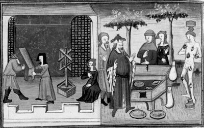 A Dekameronban Ambrogiuolót egy ládában Bernabò házába viszik; Ambrogiuolót megtorolják csalásáért. Második nap, 9. novella alkotó: Giovanni Boccaccio