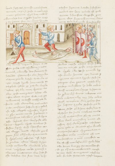Dekameron, Vissza a hátra - Rinuccio Palermini a temetőben -Rinuccio Palermini menekül az őrség elől , Kilencedik nap, novella 1. alkotó: Giovanni Boccaccio