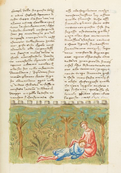 Dekameron, Negyedik nap, 6. novella; előzmény: Gabriotto halála. alkotó: Giovanni Boccaccio