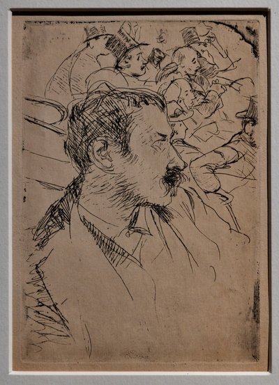 A párizsi Operában, 1880 körül (csíkos papíron) alkotó: Giovanni Boldini