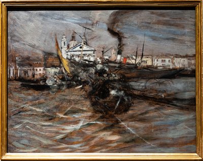 Hajók Velencében alkotó: Giovanni Boldini