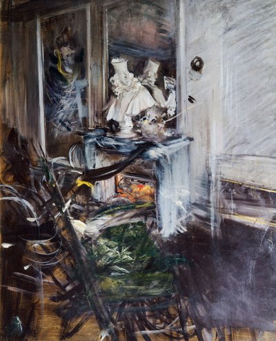Bernini bíboros a festőszobában, Giovanni Boldini (1842-1931), olaj, vászon, 53x46 cm alkotó: Giovanni Boldini