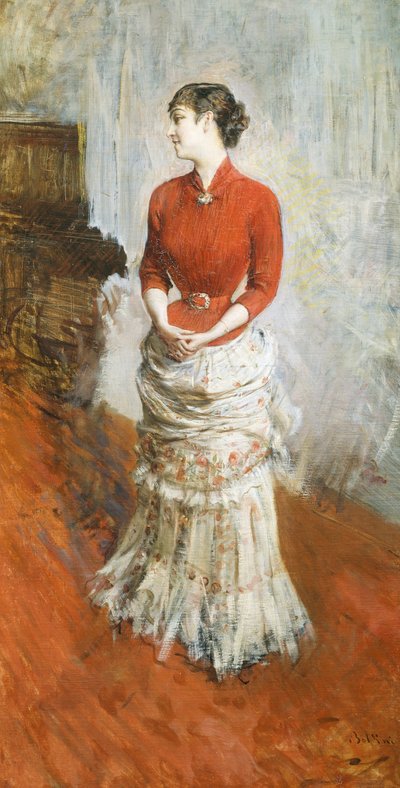 Álló de Rasty grófnő, 1878 körül, Giovanni Boldini (1842-1931), olaj, vászon alkotó: Giovanni Boldini