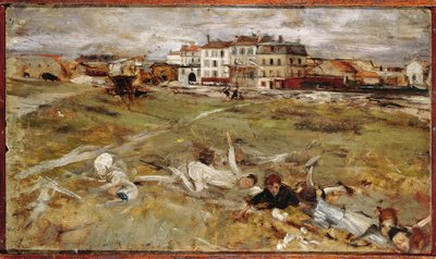 Olaszország, Párizs külváros (olaj, vászon) alkotó: Giovanni Boldini