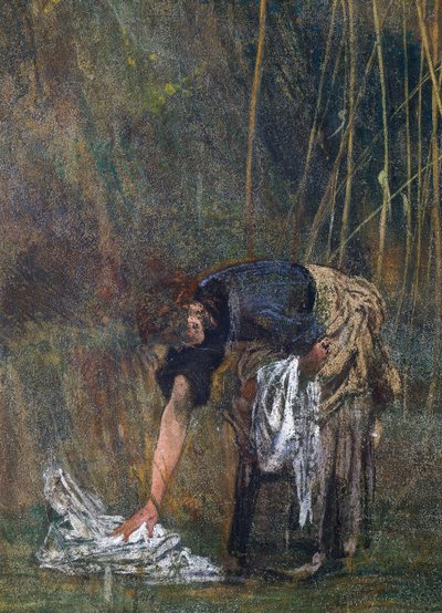 Parasztasszony felveszi a mosást alkotó: Giovanni Boldini