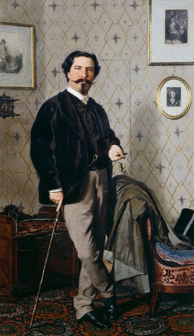 Cristiano Banti portréja a botjával alkotó: Giovanni Boldini