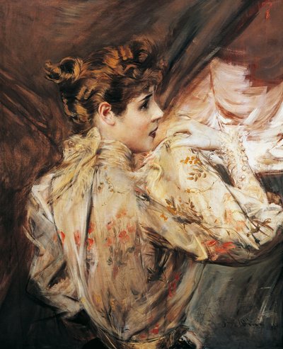 Eleonora Duse (Vigevano 1858 - Pittsburgh 1924) olasz színésznő portréja, Giovanni Boldini (1842-1931) festménye alkotó: Giovanni Boldini