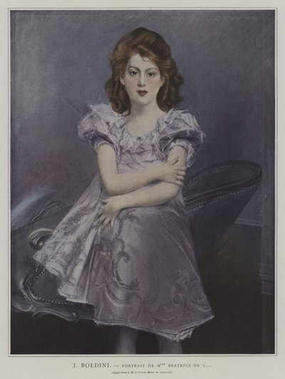 Mademoiselle Beatrice de C portréja... alkotó: Giovanni Boldini