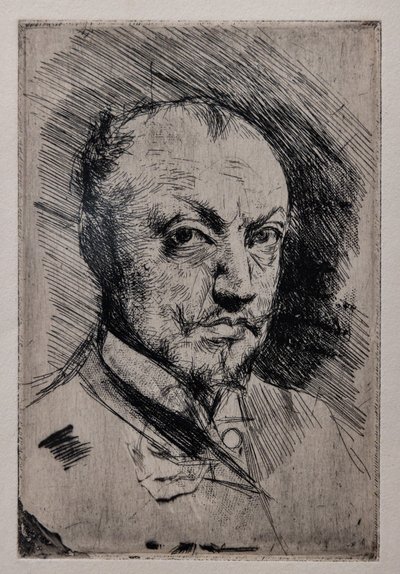 Önarckép, 1890 körül (szárazhús, rulett és rézkarc papíron) alkotó: Giovanni Boldini
