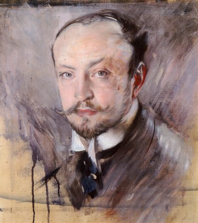 Önarckép, Giovanni Boldini (1842-1931) elölnézete, olaj, vászon alkotó: Giovanni Boldini