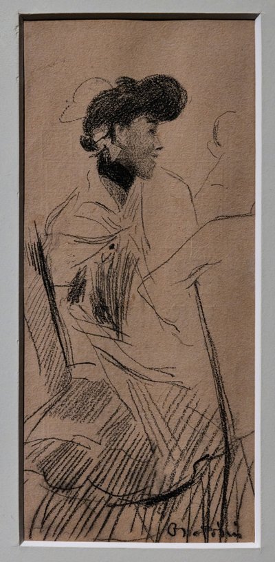 Ülő elegáns nő alkotó: Giovanni Boldini