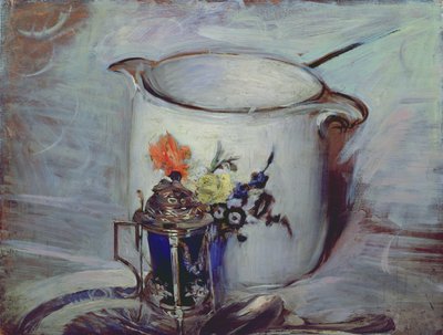 Csendélet mustáros edénnyel és kancsóval alkotó: Giovanni Boldini