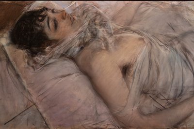 Rasty grófnője fekve, részlet alkotó: Giovanni Boldini