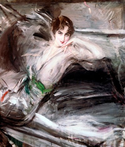 Woman Sat on Chair, c1860 alkotó: Giovanni Boldini