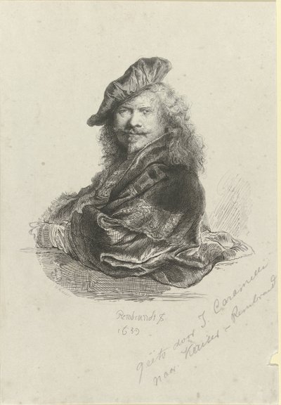 Rembrandt Harmensz portréja. Rajnából alkotó: Giovanni Caramelli