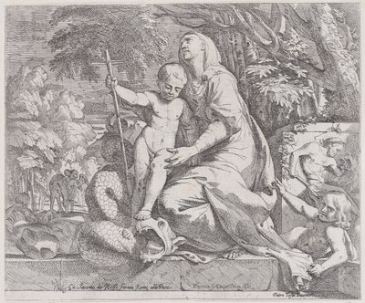 A többiek allegóriája az Egyiptomba tartó repülésen, 1650-55. alkotó: Giovanni Cesare Testa