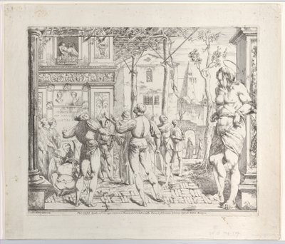 Szent Kristóf mártíromsága, Secondo Quadro, 1776. alkotó: Giovanni David