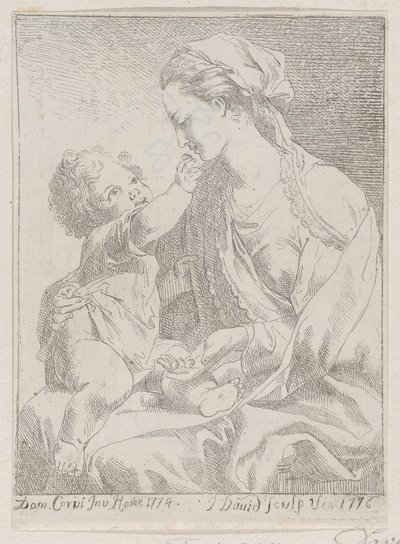 Szűz és gyermek, 1776. alkotó: Giovanni David