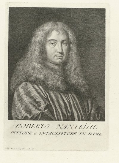 Robert Nanteuil művész portréja Művészek portréi (sorozat címe) alkotó: Giovanni Domenico Campiglia