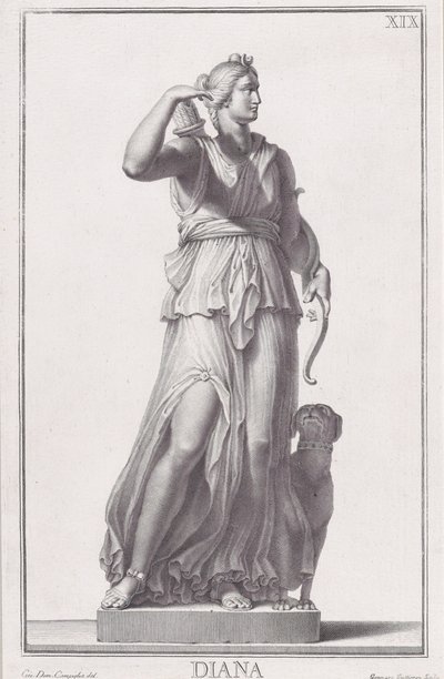 Diana szobra, 1734. alkotó: Giovanni Domenico Campiglia