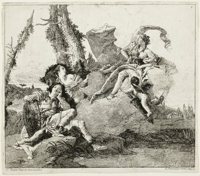 Armida találkozik az alvó Rinaldóval alkotó: Giovanni Domenico Tiepolo