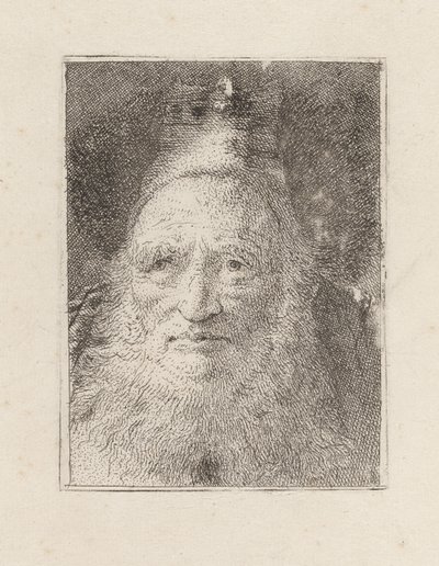 Szakállas öregember kalappal, a Raccolta di Teste (Fejtanulmányok gyűjteménye) sorozatból alkotó: Giovanni Domenico Tiepolo