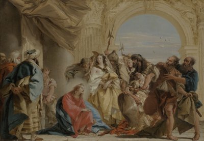 Krisztus és a házasságtörésen kapott asszony alkotó: Giovanni Domenico Tiepolo