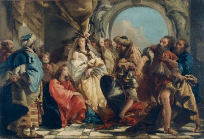 „Krisztus és a házasságtörésen elfogott nő”, 1747-1804 alkotó: Giovanni Domenico Tiepolo