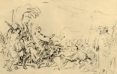 Krisztus belépése Jeruzsálembe, 1759, 1928 alkotó: Giovanni Domenico Tiepolo