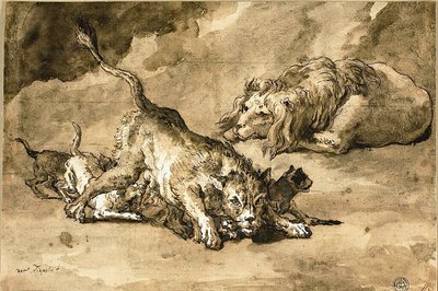 Oroszlán, oroszlánhölgy és kölykei alkotó: Giovanni Domenico Tiepolo
