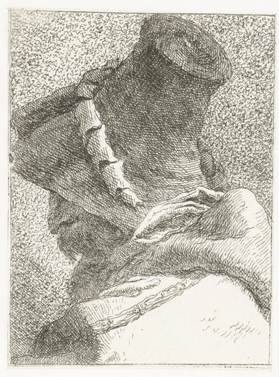 Elfordított fejű férfi kalappal Fejgyűjtemény (sorozat címe) Raccolta di Teste (sorozat címe) alkotó: Giovanni Domenico Tiepolo