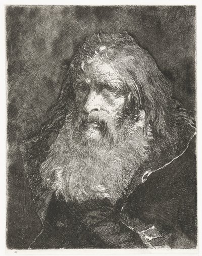 Férfi hosszú hajjal, fejfedő nélkül Fejgyűjtemény (sorozat címe) Raccolta di Teste (sorozat címe) alkotó: Giovanni Domenico Tiepolo