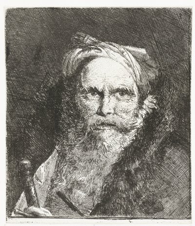 Férfi karddal Fejgyűjtemény (sorozat címe) Raccolta di Teste (sorozat címe) alkotó: Giovanni Domenico Tiepolo