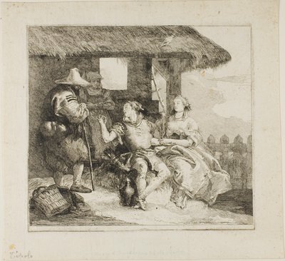Angelica és Medoro házassága alkotó: Giovanni Domenico Tiepolo
