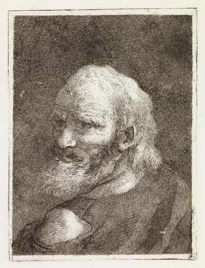 Hátulról ábrázolt öregember alkotó: Giovanni Domenico Tiepolo