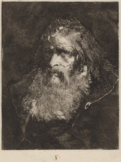 Öreg ember csupasz fejjel alkotó: Giovanni Domenico Tiepolo