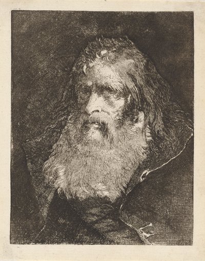 Öreg ember csupasz fejjel, a Raccolta di Teste-ből (Fejgyűjtemény) alkotó: Giovanni Domenico Tiepolo
