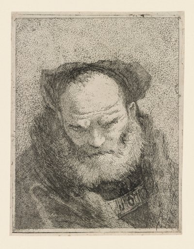 Szakállas öregember, a Raccolta di Teste-ből (Fejgyűjtemény) alkotó: Giovanni Domenico Tiepolo